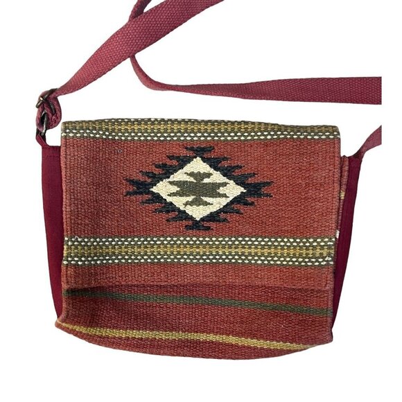 Crosstree Lane Crossbody Messenger Purse Adjustable Strap Aztec Serape Boho - Picture 2 of 10